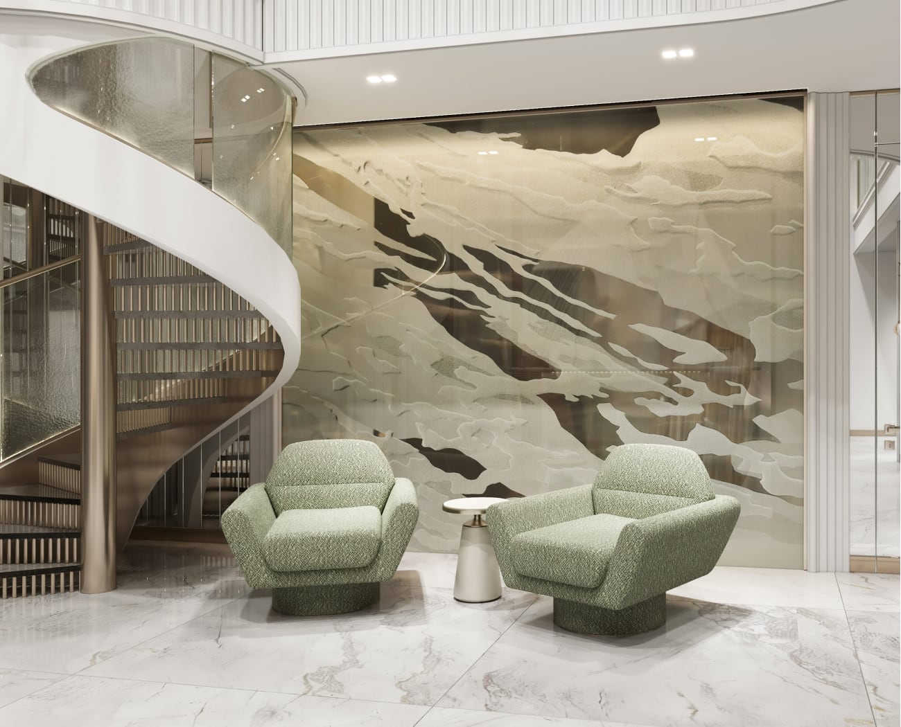 Зона ожидания с комфортными креслами