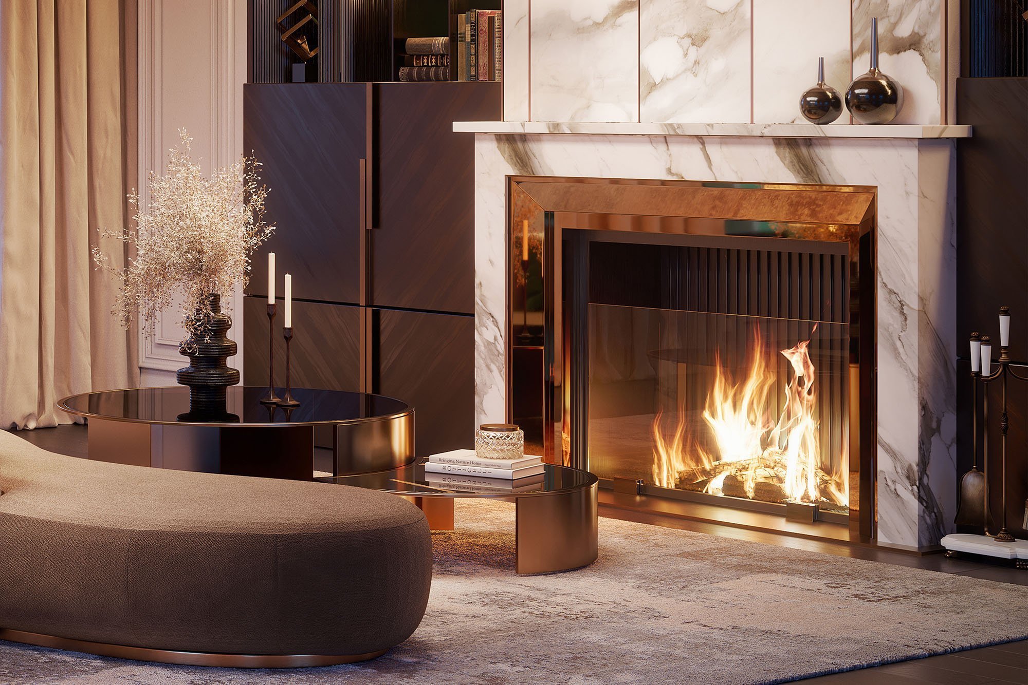 Квартиры с дровяными каминами