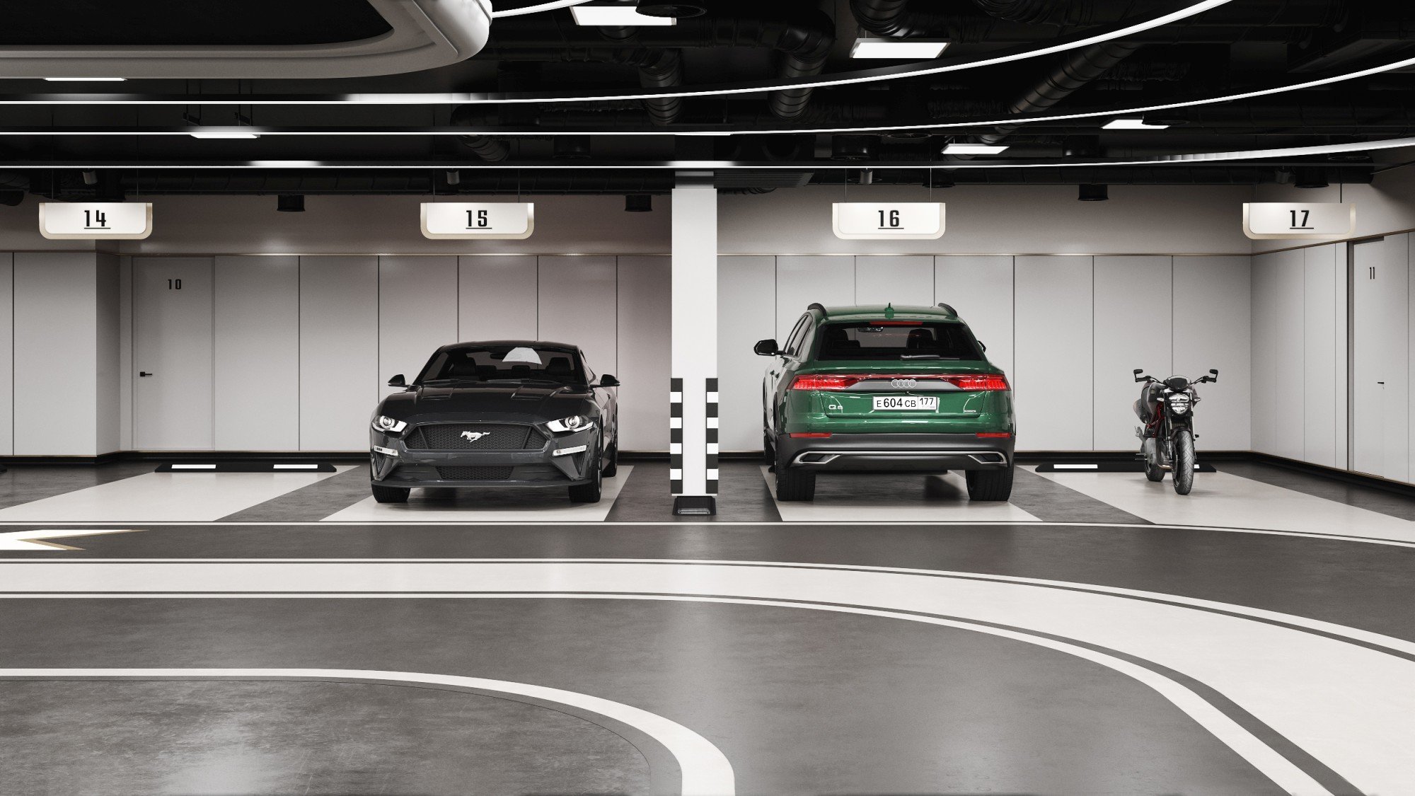 Просторные машино-места с келлерами