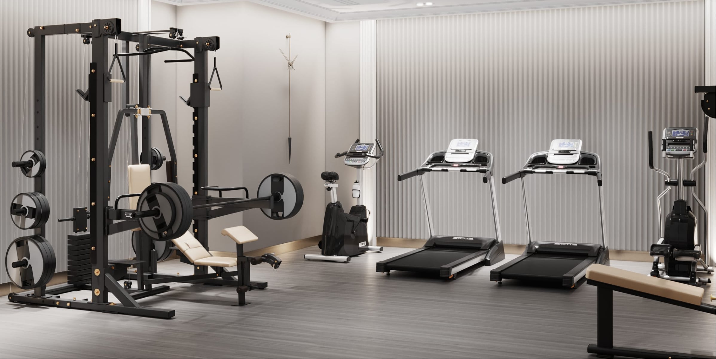 Зона кардио и силовых тренажёров